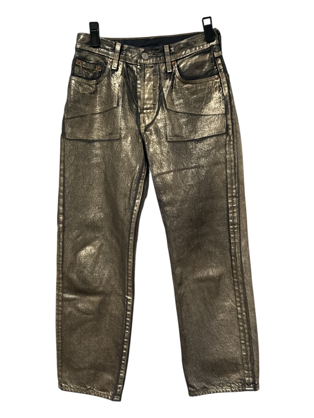 Levi’s 501 ’90s Metallic Gold Straight Leg Jeans W24 L27